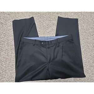 1946 By Ballin Total Comfort Stretch Black Flat Front Pants 38x28‎ Actual